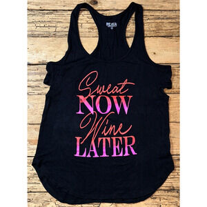#EVCR Women’s Size S Black Graphic Tank Top with Side Cut Out